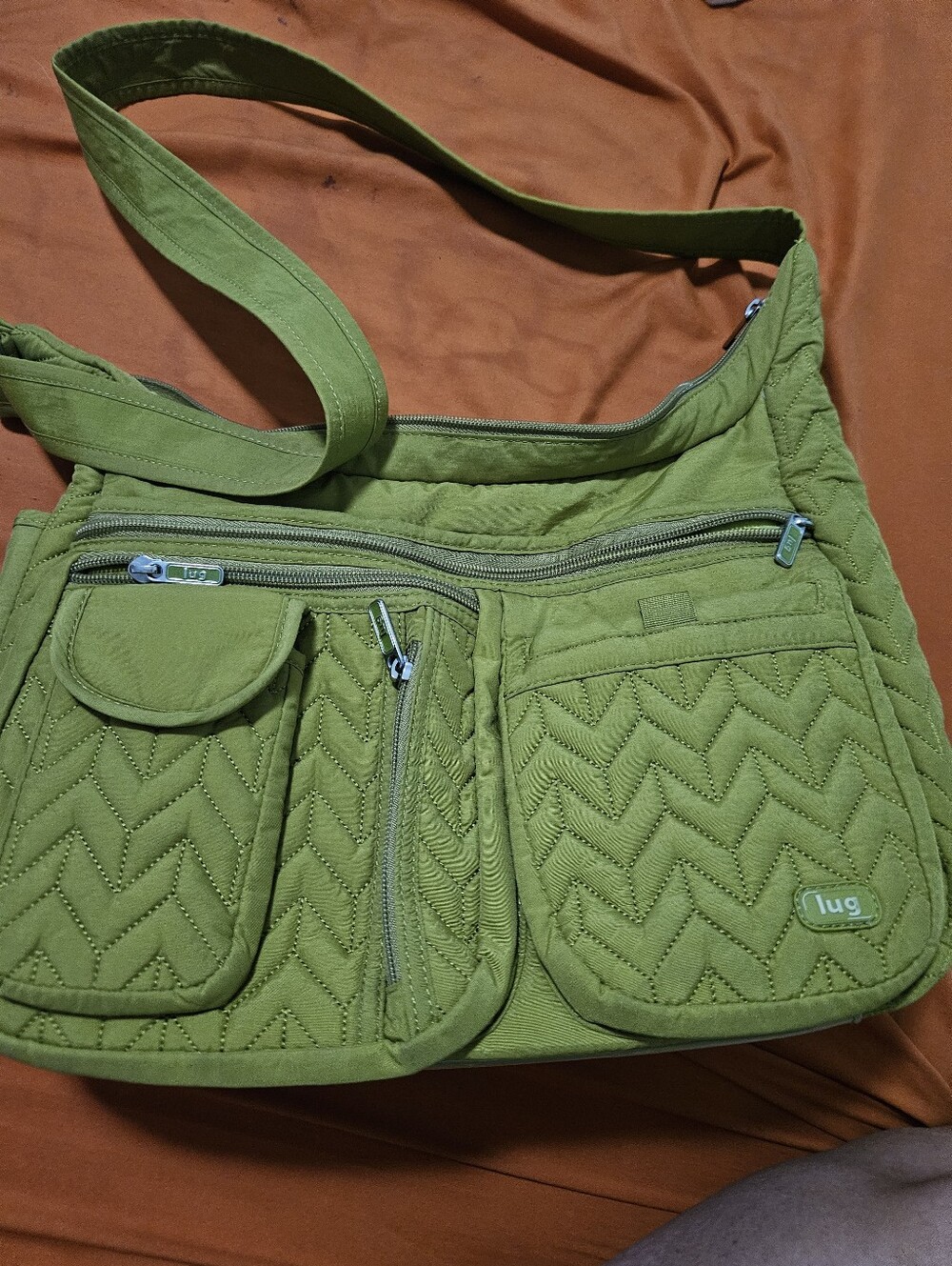 lug Olive Quilted Shoulder Crossbody Bag